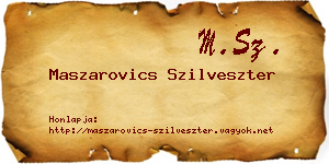 Maszarovics Szilveszter névjegykártya